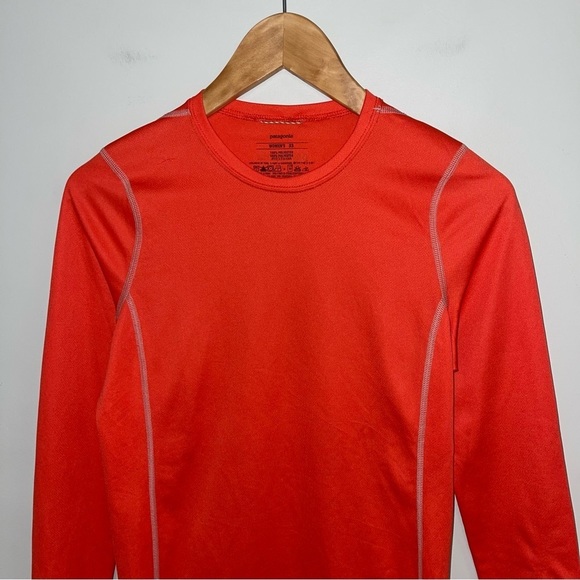 Patagonia Fore Runner Shirt Women's‎ Size XS Orange Long Sleeve  Lightweight - Picture 3 of 9